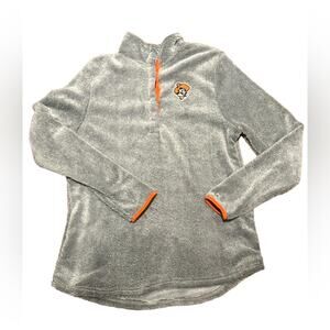 OSU Oklahoma State University Women’s XL Gray Fleece Quarter Snap Pullover